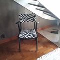 Le deuxième fauteuil vintâge zebre