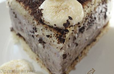 Gâteau entremets à la banane.