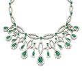 Emerald and Diamond necklace, J. Roca, 1970s
