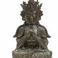 A fine and large bronze figure of Vairocana, 16th century
