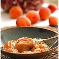 Gâteau abricot amandes et caramel de beurre salé.....Une "tuerie"