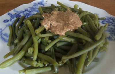 Haricots verts, sauce cacahuète