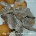 Aiguillettes de canard au cognac