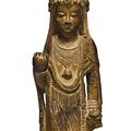  A 'huanghuashi' limestone figure of Avalokiteshvara, Northern Qi-Sui dynasty (550-618) 