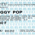 Iggy Pop - Vendredi 23 Septembre 1977 - Hippodrome de Paris Porte de Pantin (Paris)