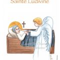 Aquarelle originale de sainte Ludivine (ou Lydwine) de Schiedam