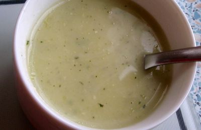 Velouté de courgettes à la menthe fraîche