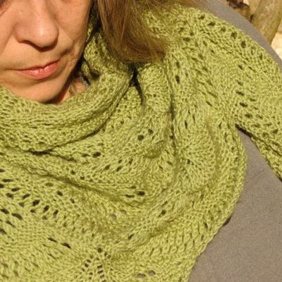 Châle Eventails au tricot