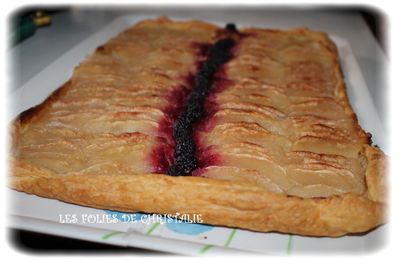 Tarte feuilletée pommes mûres