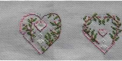 Petits cœurs fleuris et impressions végétales 