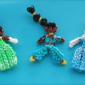 Princesses de chez Walt Disney en élastiques Rainbow Loom.