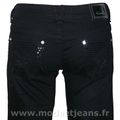 Jeans noir femme poches sequins taille Basse - Jeans noir pas cher