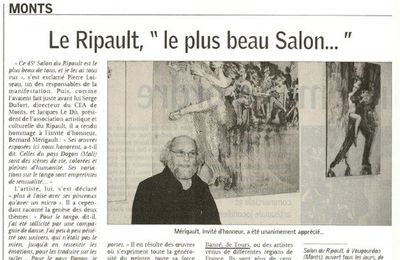 Article de presse du 45ème salon du Ripault