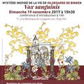 É HOJE, DIA 19! - Manifestação Musical VOX SANGUINIS, em Paris - inspirada na vida e obra de Hildegarda de Bingen