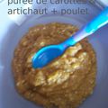 PURÉE ARTICHAUT/CAROTTES (4-6 MOIS)  + variante 6 mois et+