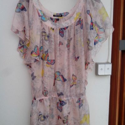 Tunique haut chemisier voile été femme motif papillon votre mode 42/44