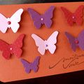 Une série de papillons ... une carte de voeux gaie et colorée !