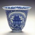 Cup with a scene of Taoist temples, Ming dynasty (1368-1644), Reign of the Jiajing emperor (1522-1566)