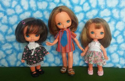 So now I will show you the three W. Goebel 4201 dolls I have myself.. Still need a tall dark haired gal. Maybe someday.