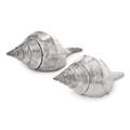 Two Italian Silvered Large Conch Shells, Mario Buccellati, Italy, 20th century. 