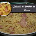 Spirelli au jambon et aux chicons