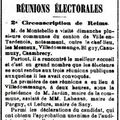 Dimanche 06 Août 1893 Réunions électorales