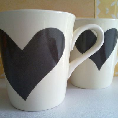 Duo de Mugs Coeurs d'Ebène