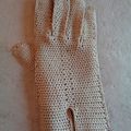 A2320 : Gants cuir et crochet 70's