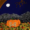 Pumpkins scream in the dead of night