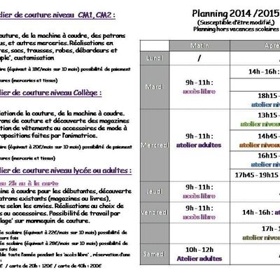 Nouveau sur St Paul de Varces : ateliers de couture !