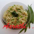 Angel Hair Pasta + Beans Upma