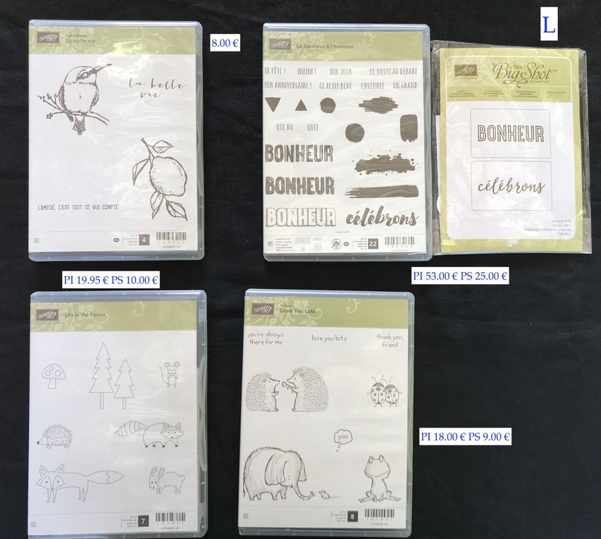 Sets de Tampons et Tampons à la pièce de I à T