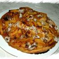 Tarte aux pommes et noix caramélisées