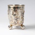 Gottfried Schmidt (active 2nd half 17th century), a grand beaker with chased allegory of the four seasons, Leipzig, around 1680