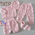 TUTO tricot bébé, Patron FACILE layette bb à tricoter PDF