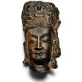 A Grey Limestone head of a bodhisattva, Possibly Late Northern Wei Dynasty, 6th century