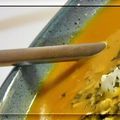 Velouté de carottes et châtaignes au curry