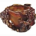 A small agate lingzhi-form water pot, 18th century