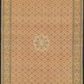 Tapis, soie et or. Moghol, début du XVIIIe siècle.