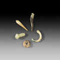 A set of five jade ornaments, Han dynasty (206 BC-220 AD)