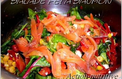 salade féta-saumon