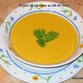 SOUPE DE CAROTTES AU LAIT DE COCO