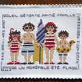 Suite de l'échange de carte postale brodée