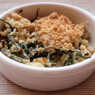Crumble de haricots au roquefort