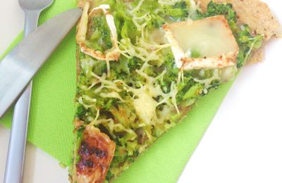 Tarte fine au brocoli et au Chèvre