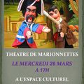  théâtre de marionnettes le mercredi 26 mars 2014 à 17h à l'espace culturel "la Maison du Westhoek". 