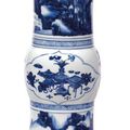 Vase de forme huagu. Chine, dynastie Qing, période Kangxi (1662-1722).