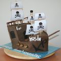 gateau "bateau de pirate" pour Yasin