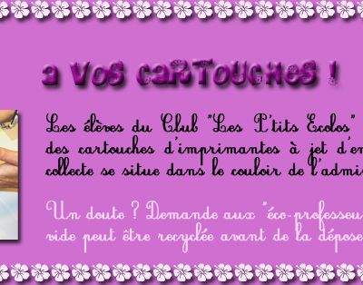 Actualité - Lancement de la collecte de cartouches d'imprimante à jet d'encre