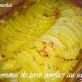 Pommes de terre confites au safran